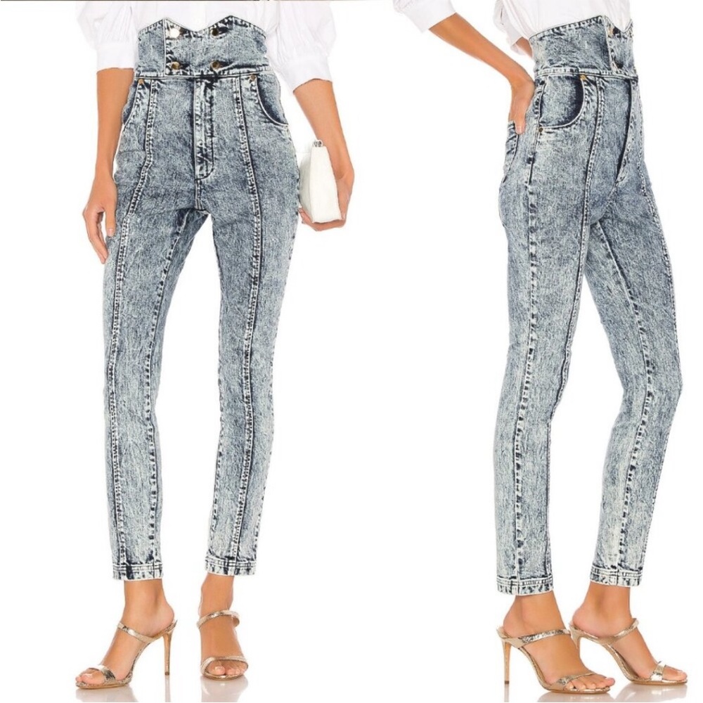 Alice McCALL We Dissolve Acid Wash Skinny Jeans